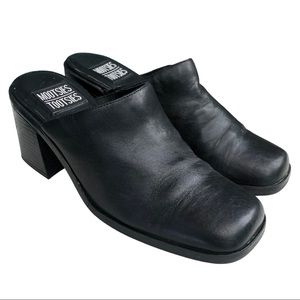 Vtg Square Toe Mules